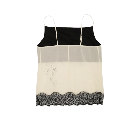 TANAKA  COMBI-CAMI TOP - NATURAL (EMBROIDERY)
