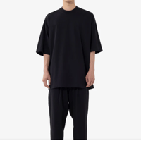 FITFOR     205 WIDE HALF SLEEVE TEE  (black)