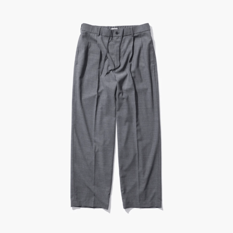 ATON      TWIST WOOL GAUZE | TWO TUCKED EASY PANTS