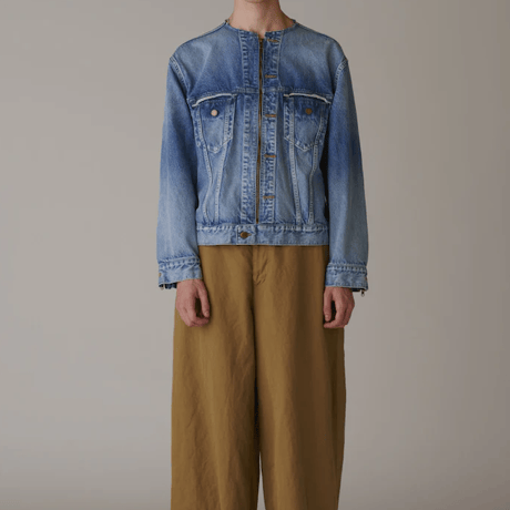 INSCRIRE    Used Denim Zip Jacket