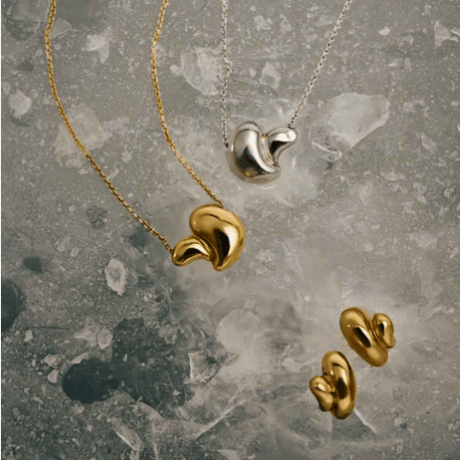 MARIA BLACK  Sagene Trail Stud Pierced Earring Pair - Yellow Gold