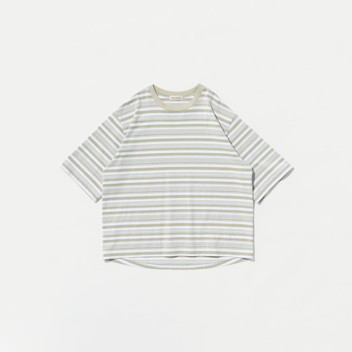 新品未使用POLYPLOID ストライプ Tシャツ セージホワイト　3 POLYPLOID T SHIRT B ( セージ/ホワイト) | UNKER