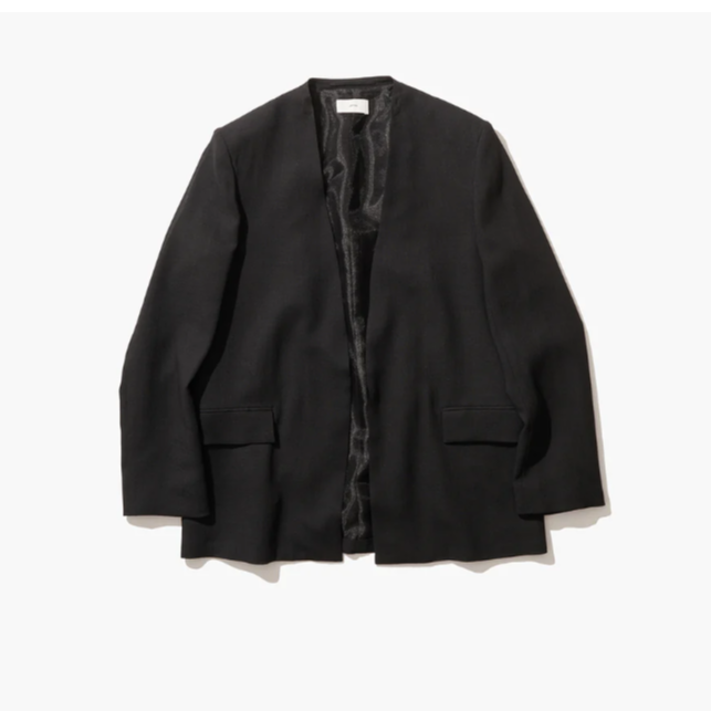 ATON TECHNO WOOL ETERMIN | COLLARLESS JACKET |