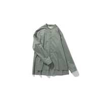 STAND COLLAR SHIRT C / BLUE GRAY