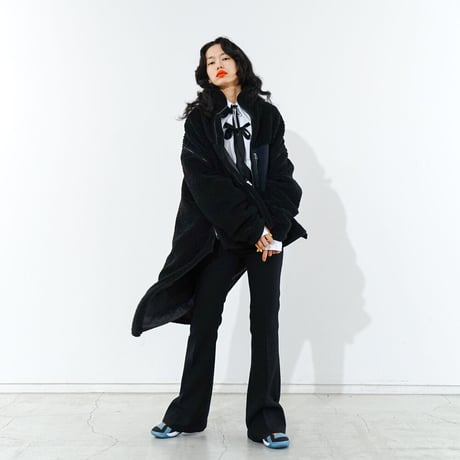 facetasm HIGH-LOW FLEECE ZIPPER JACKET