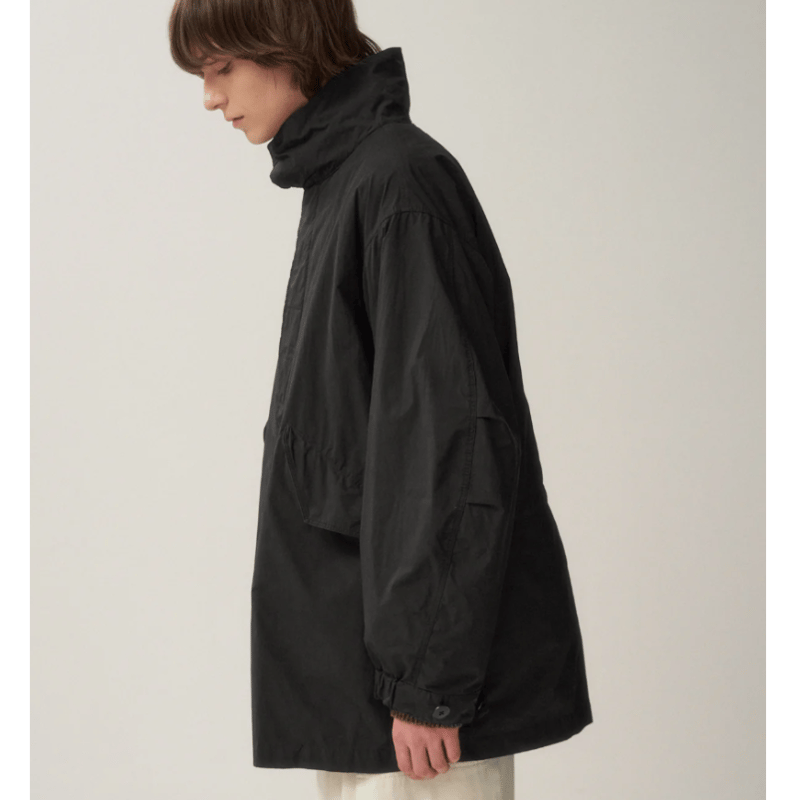 ATON AIR WEATHER ショートモッズコート 黒 04サイズ ATON】エアーウェザーショートモッズコート サイズ4 ATON / AIR