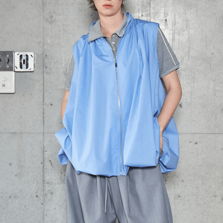 MAISON SPECIAL  Balloon Silhouette Typewriter Tunic　<blue>
