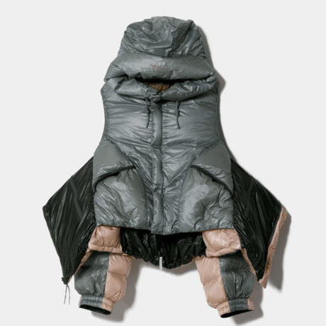 beautiful people　　NANGA multilayering down vest blouso
