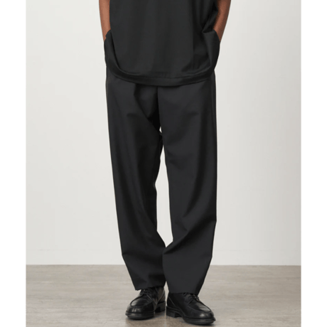 ATON   WOOL TROPICAL |  TAPERED EASY PANTS  (06/XL)