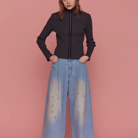 MAISON SPECIAOL   2way Damage Processing Cardigan