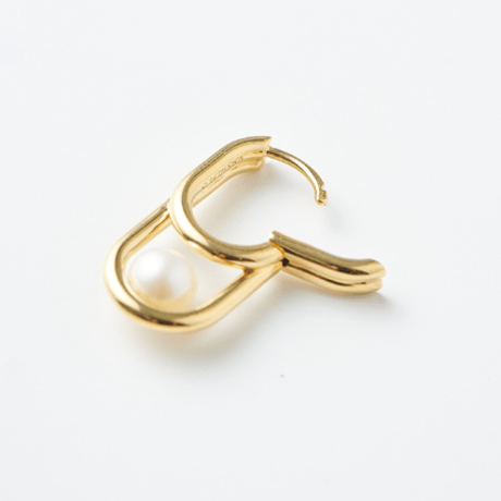 MARIA BLACK   Joined Paths Earring Left Gold HP