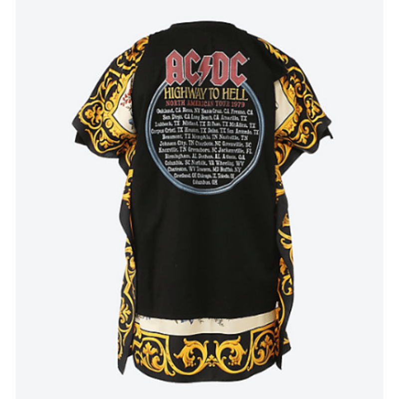 JUNYA WATANABE MAN AC/DC × SCARF MIX ROCK TEE