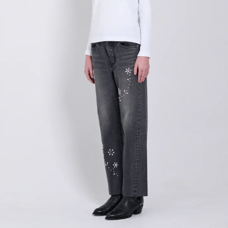 TANAKA NEW CLASSIC JEAN TROUSERS - GRAY(BIJOU
