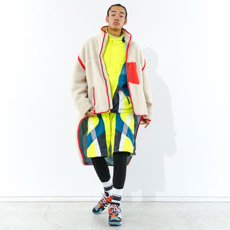 facetasm HIGH-LOW FLEECE ZIPPER JACKET