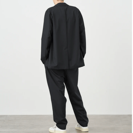 ATON   WOOL TROPICAL |  TAPERED EASY PANTS  (06/XL)