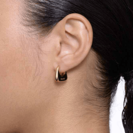 Tote Small Pierced Earring - Yellow Gold