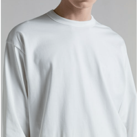 CINOH  コットンジャージーロンT[WHITE]