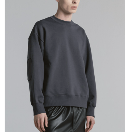 CINOH  HELENEスウェットエルボーパッチディテールPO[GRAY]