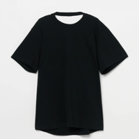 INSCRIRE     Raffi Gauze 2-Way T-Shirt BLACK