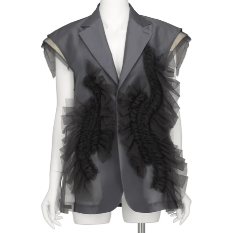 Chika Kisada    TULLE SLEEVELESS JACKET