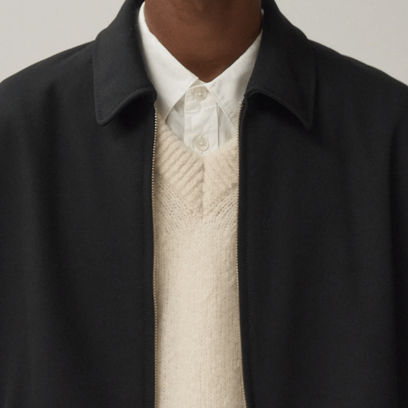 ATON Harrington Jacket 25ss ジャケット BACK SATIN HARRINGTON JACKET / KHAKI | ATON (MEN)(エイトン