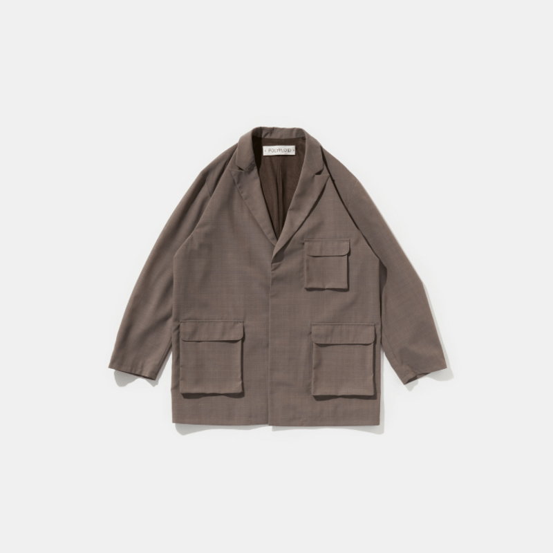 POLYPLOID LONG JACKET C (STONE) | UNKER