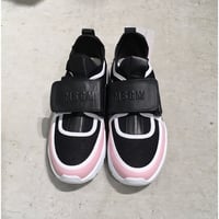MSGM トリコロールロゴストラップシューズ