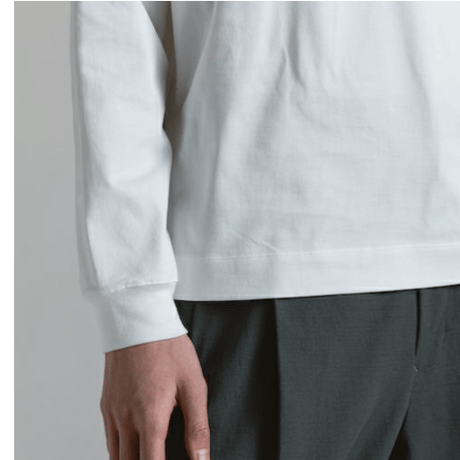 CINOH  コットンジャージーロンT[WHITE]