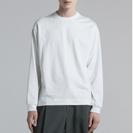 CINOH  コットンジャージーロンT[WHITE]