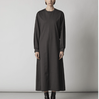 CINOH   COTTON JERSEY DRESS[CHARCOAL]