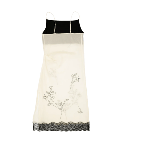 TANAKA   SLIP DRESS - NATURAL(EMBROIDERY)