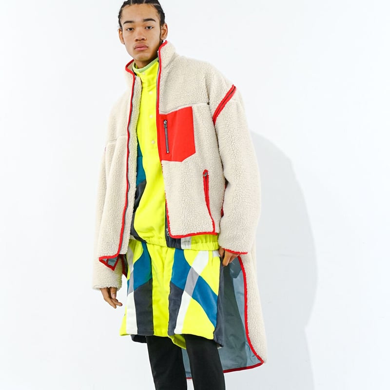 facetasm HIGH-LOW FLEECE ZIPPER JACKET | UNKER facetasm HIGH-LOW FLEECE ZIPPER JACKET | UNKER