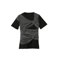 Maison Special  Flower Motif Tulle Layered Tops