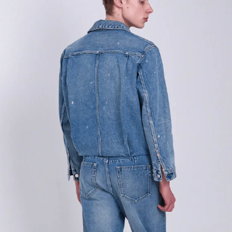 TANAKA THE JEAN JACKET - BLEACH BLUE | UNKER