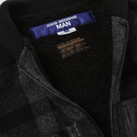 JUNYA WATANABE MAN   FILSON」W-NAME WOOL × LEATHER INSULATED WORK VEST