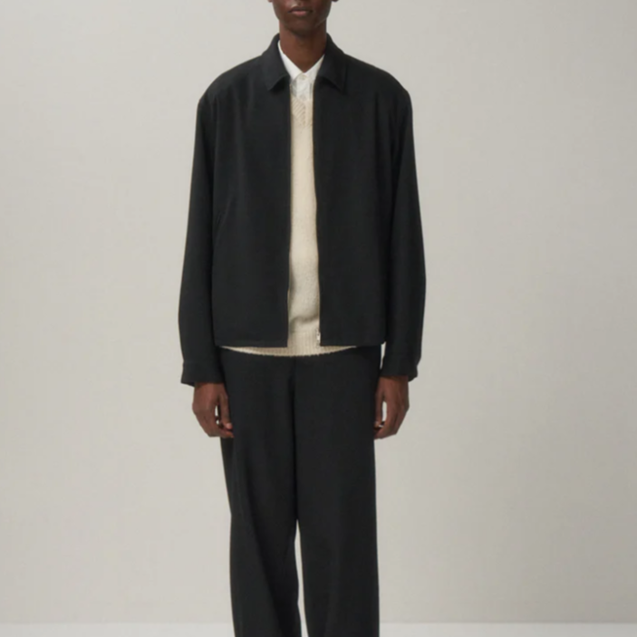 ATON BACK SATIN | HARRINGTON JACKET | UNKER