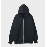 CINOH     HELENEスウェットオープンフーディ[BLACK]