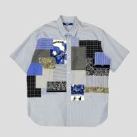 JUNYA WATANABE MAN  COTTON STRIPE MIX-PATCHWORK SHIRTS