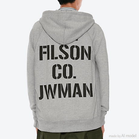 JUNYA WATANABE MAN  フーディ 綿起毛裏毛×レザー FILSON Wネーム