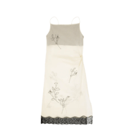 TANAKA   SLIP DRESS - NATURAL(EMBROIDERY)