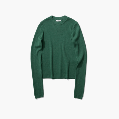 ATON    RAMIE WOOL RIB | RIB MOCKNECK SWEATER　「green」