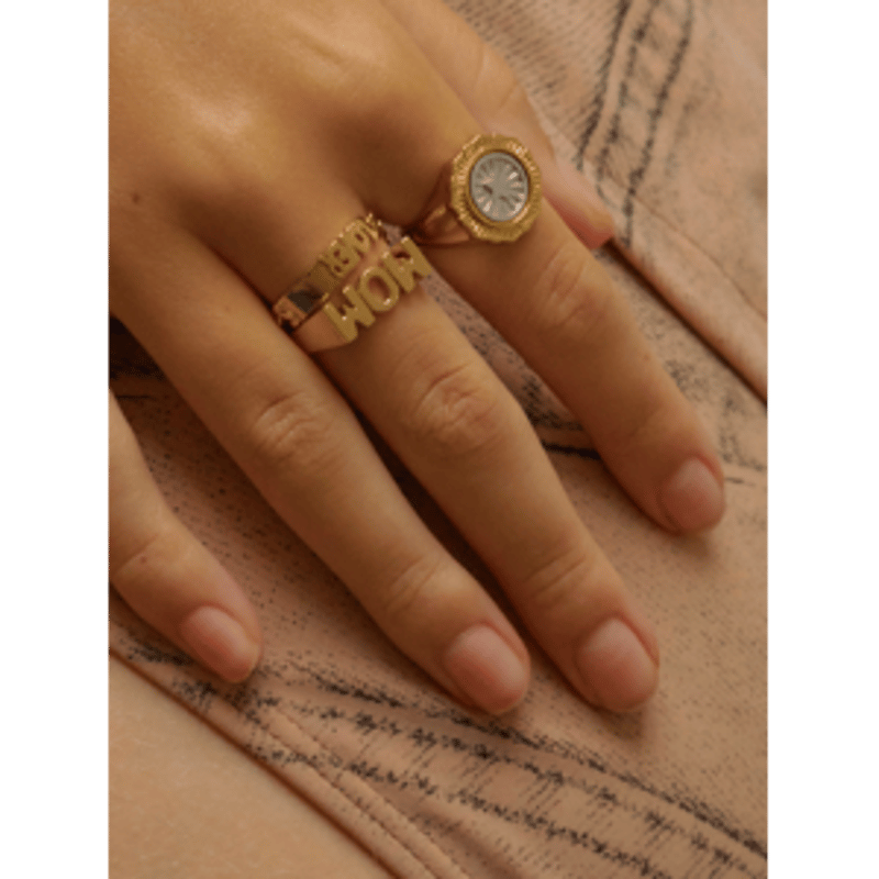 MARIA BLACK LOVERS Ring - Gold | UNKER MARIA BLACK LOVERS Ring - Gold | UNKER