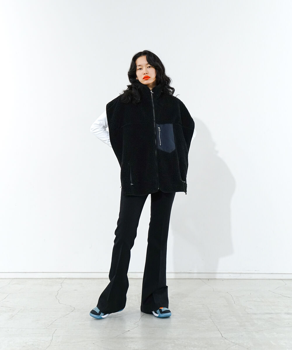 facetasm HIGH-LOW FLEECE ZIPPER JACKET | UNKER facetasm HIGH-LOW FLEECE ZIPPER JACKET | UNKER