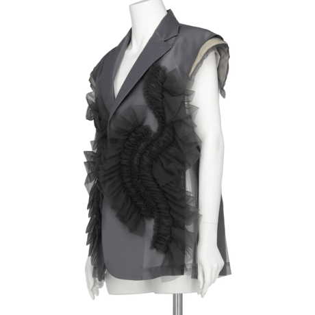 Chika Kisada    TULLE SLEEVELESS JACKET