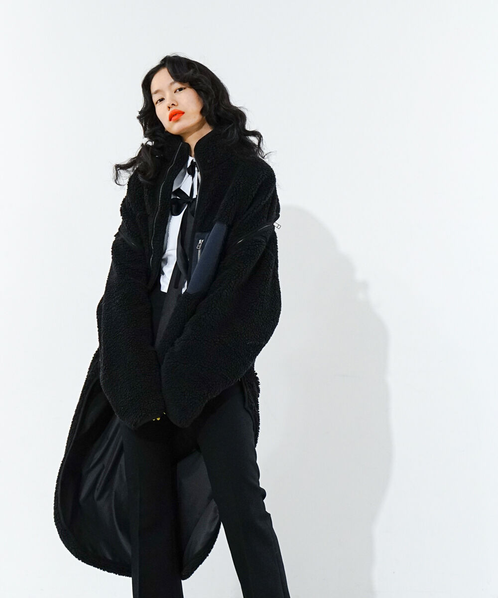 facetasm HIGH-LOW FLEECE ZIPPER JACKET | UNKER facetasm HIGH-LOW FLEECE ZIPPER JACKET | UNKER