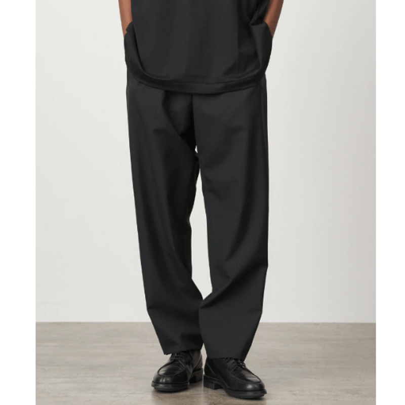 ATON WOOL TROPICAL | TAPERED EASY PANTS (04) ...