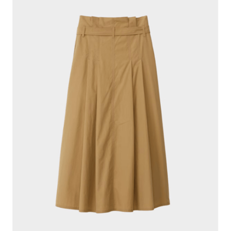 CINOH    TUCK BELT SKIRT  BEIGE