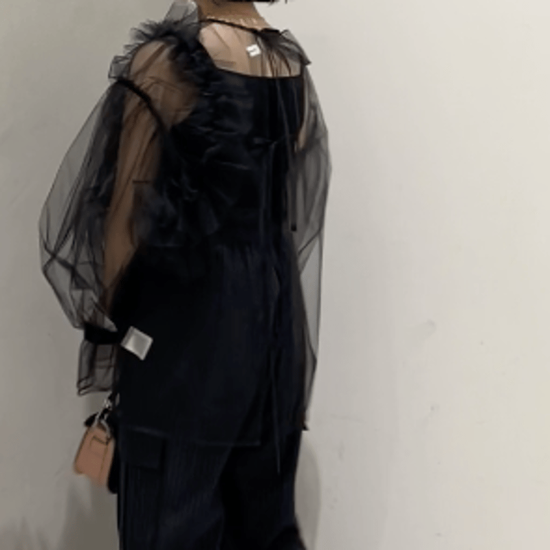 【希少】crystaseya クリスタセヤ　ポンチョ　ブラウス　ブラック VCY-J4302_019_02_6c87050f-004f