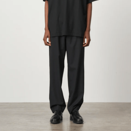 ATON   WOOL TROPICAL |  TAPERED EASY PANTS  (06/XL)