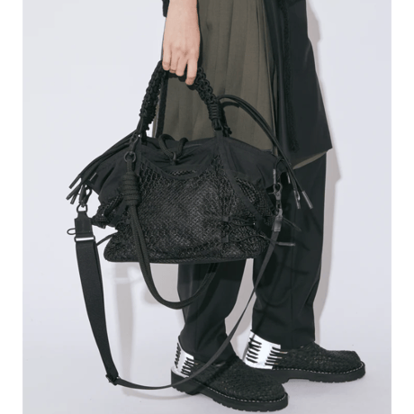 beautiful people    over engineering hanging tote bag